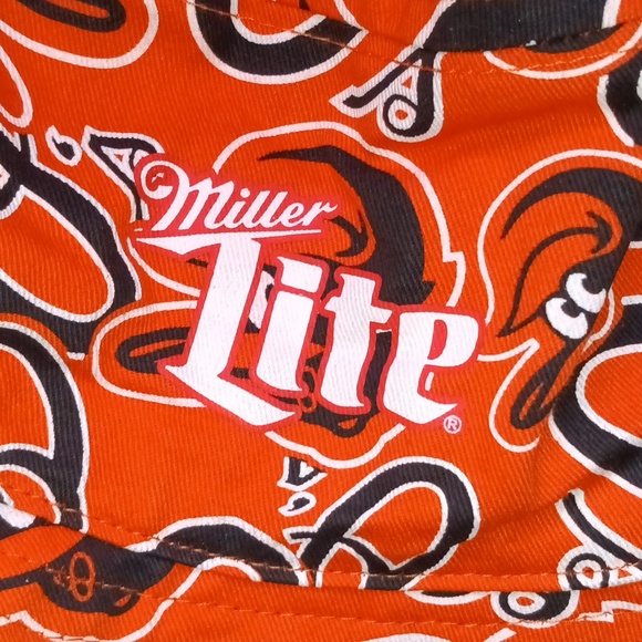 🆕Baltimore Orioles Baseball Miller Lite Bucket Hat Orange & Black Set of 2 Hats - Picture 12 of 12